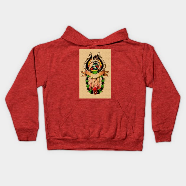 Boxing Kids Hoodie by Don Chuck Carvalho